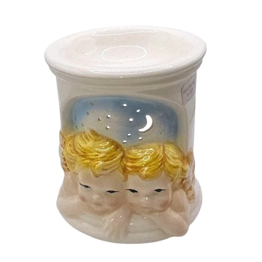 VTG Amphora Cherub Ceramic Wax Tart Warmer Melter Votive‎ Tealight Glazed Holder